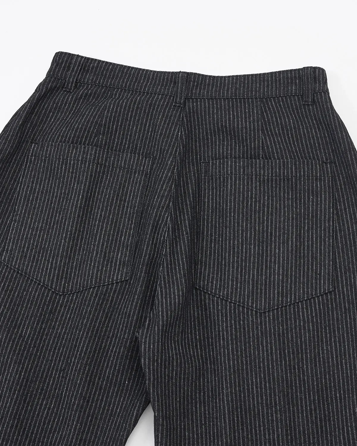 Vintage Pinstripe Pleated Barrel Jeans | Inflation Streetwear