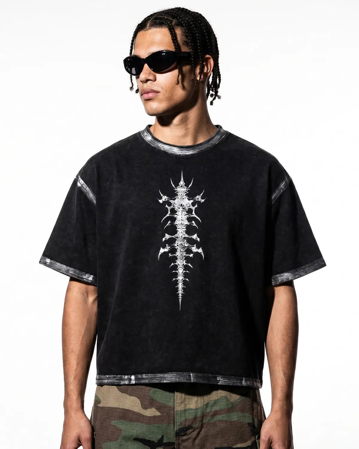 Distressed Painted Graphic Boxy T-Shirt | Inflation Streetwear
