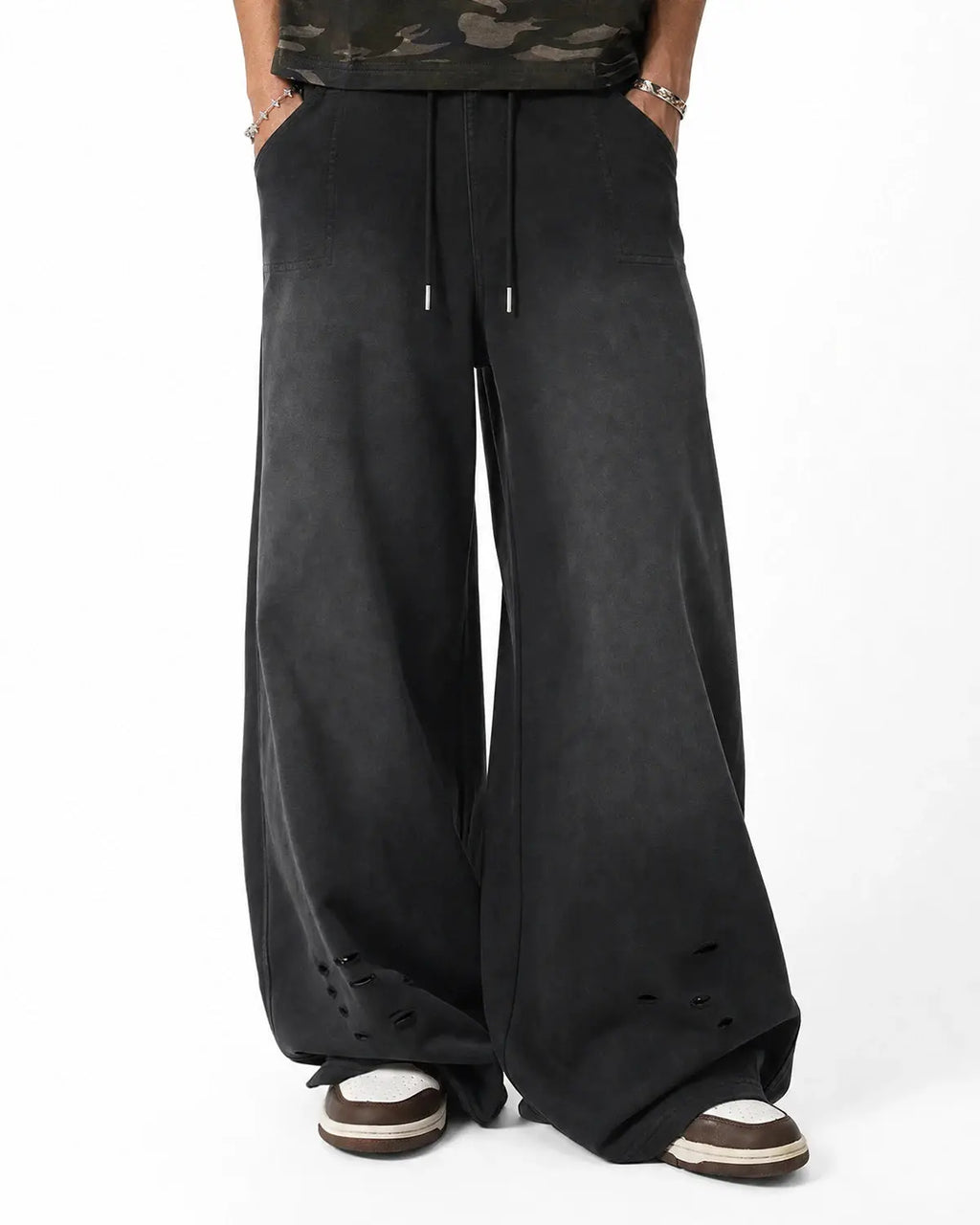 Distressed Washed Baggy Sweatpants | Inflation Streetwear