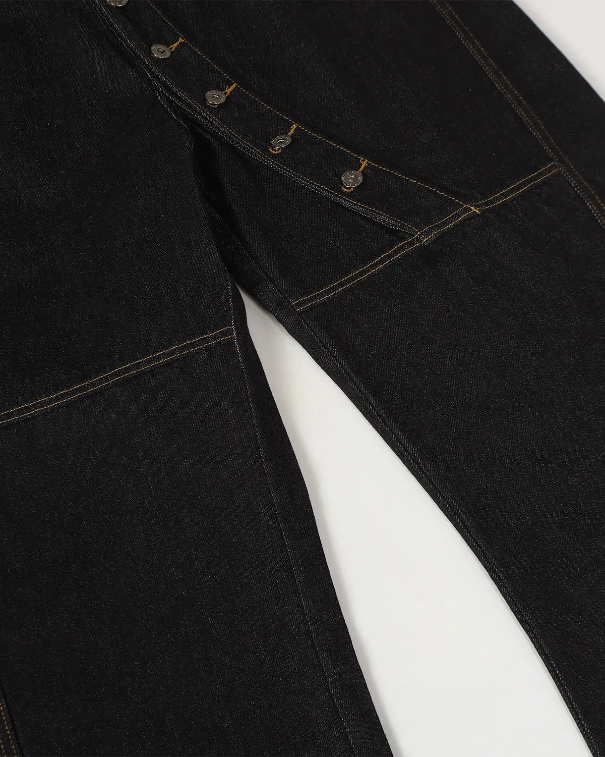 Buttons Up Raw Baggy Jeans | Inflation Streetwear