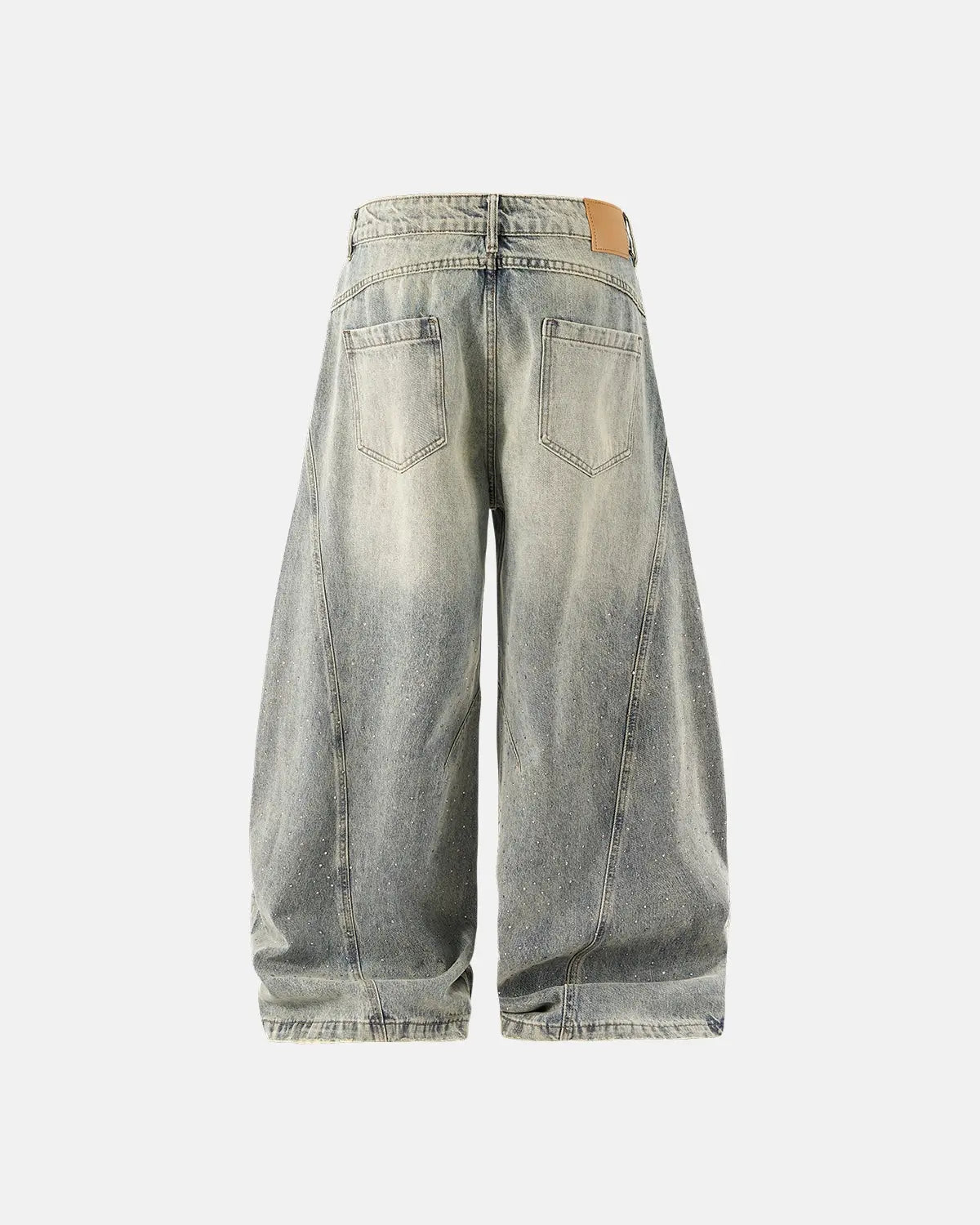 Colorful Rhinestones Ripped Baggy Jeans | Inflation Streetwear