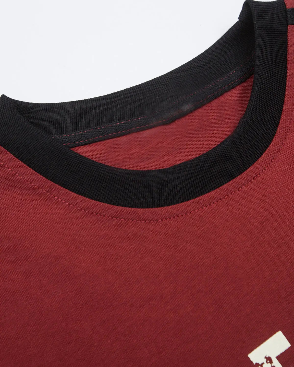 Retro Letter Print Layered Stripe T-Shirt | Inflation Streetwear