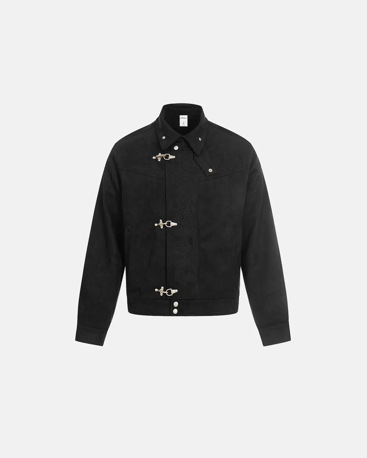 Embroidery Jacquard Cropped Clasp Jacket | Inflation Streetwear
