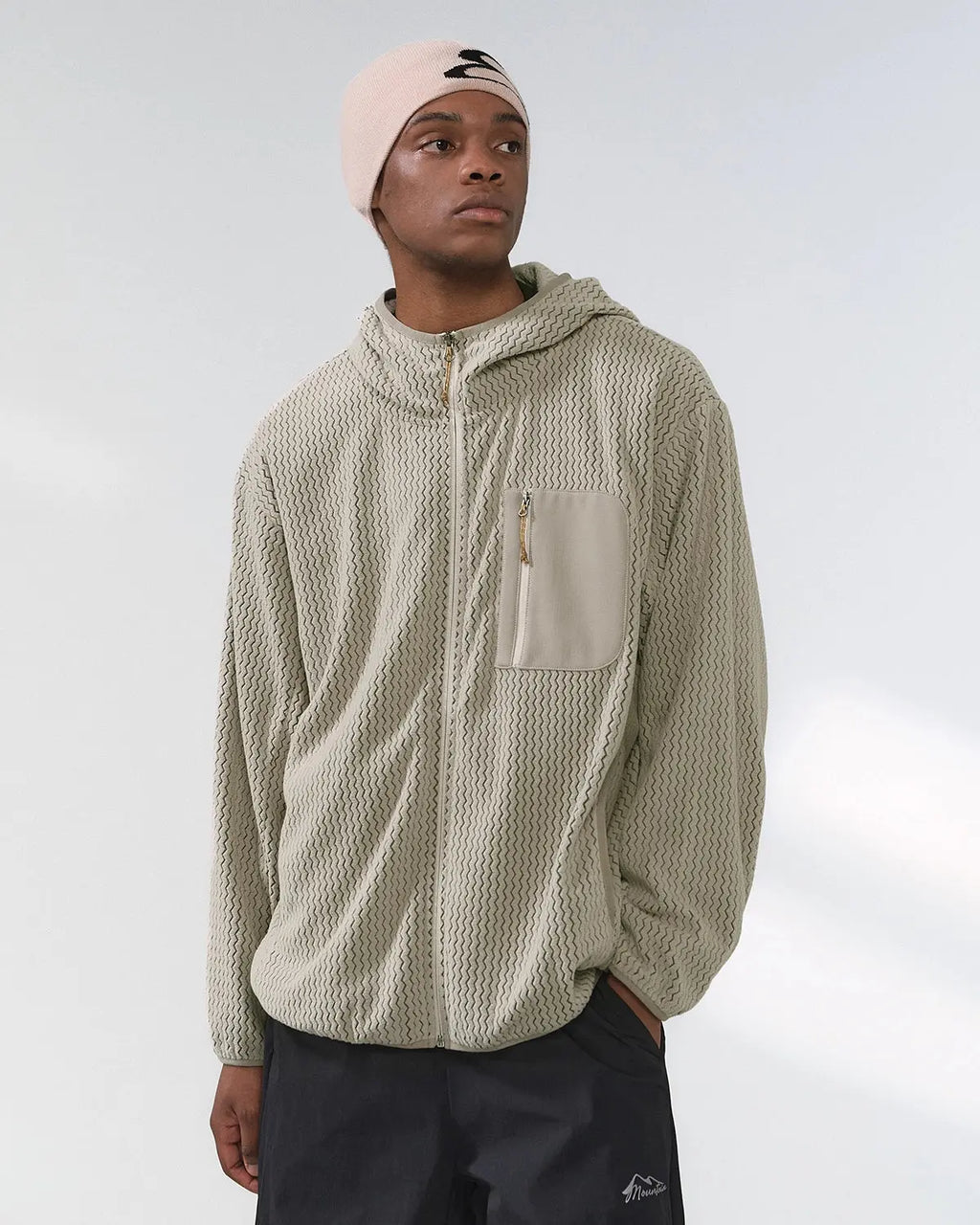 Lightweight Wave Fleece Zip Up Jacket | Inflation Streetwear