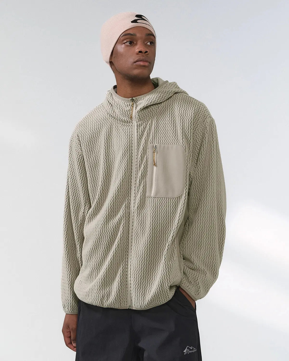Lightweight Wave Fleece Zip Up Jacket | Inflation Streetwear