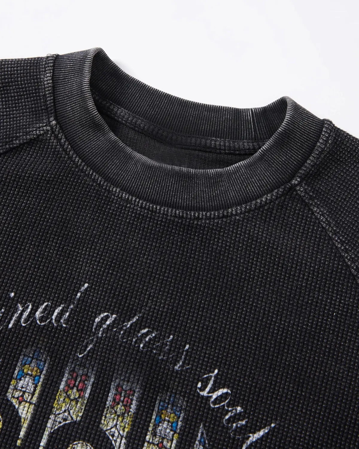 Washed Graphic Boxy Waffle T-Shirt | Inflation Streetwear