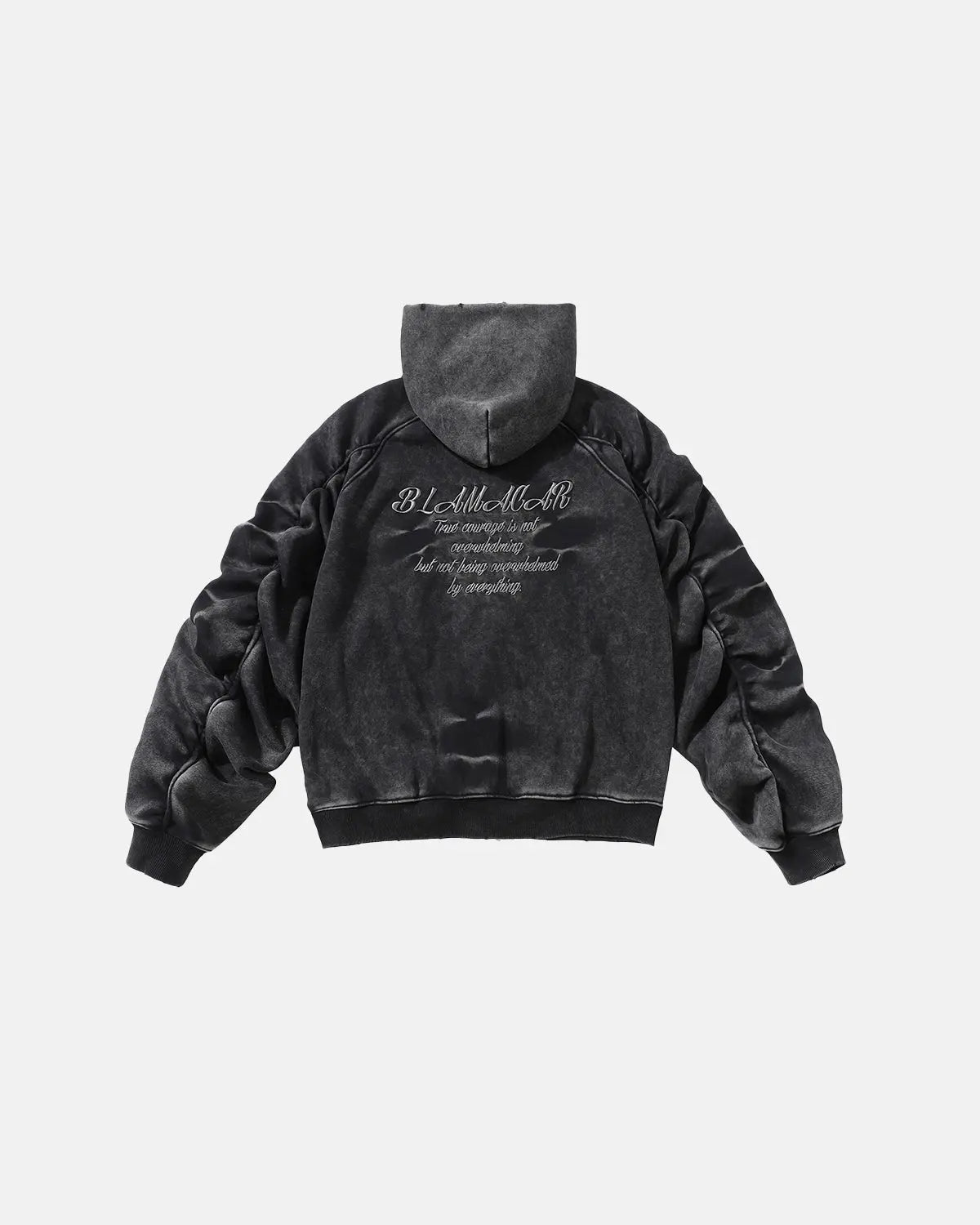 Acid Washed Embroidery Zip Up Hoodies | Inflation Streetwear
