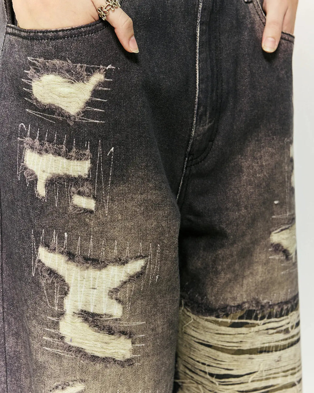 Camo Digital  Printing Baggy Jeans | Inflation Streetwear