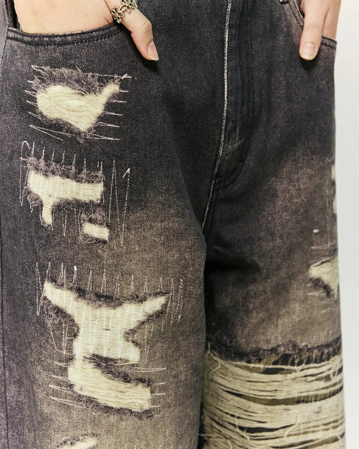 Camo Digital  Printing Baggy Jeans | Inflation Streetwear