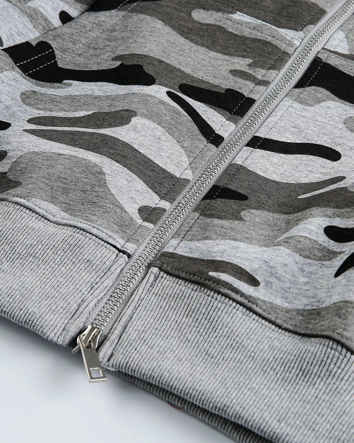 Cropped Camouflage Zip Up Hoodie | Inflation Streetwear