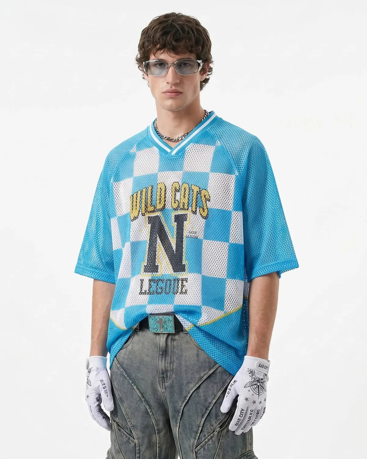 Varsity Checkerboard Mesh Jersey | Inflation Streetwear
