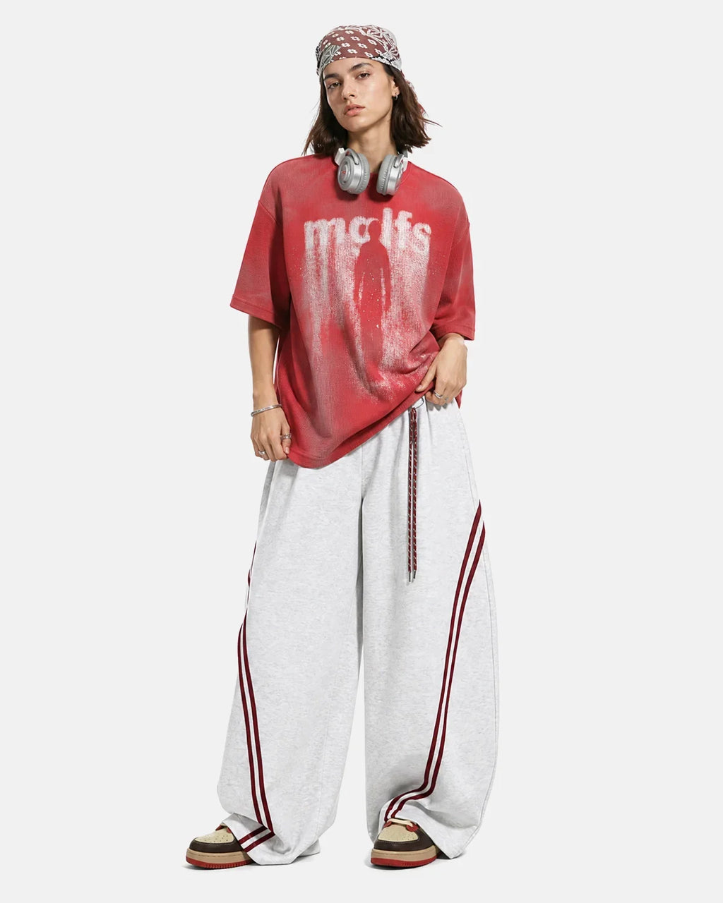 Gothic Letter Print Cotton T-Shirt | Inflation Streetwear