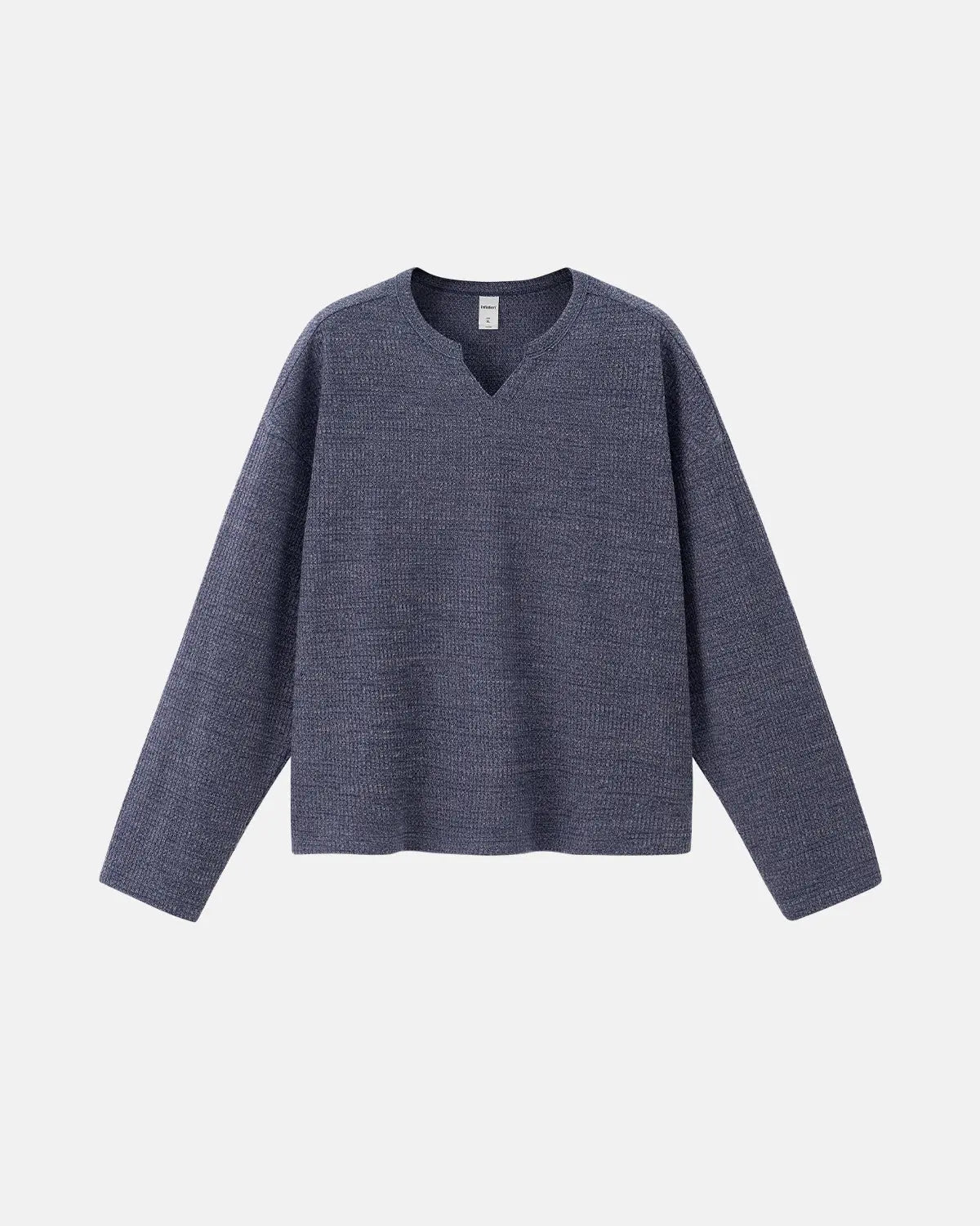 V-neck Long Sleeve Waffle Tees | Inflation Streetwear