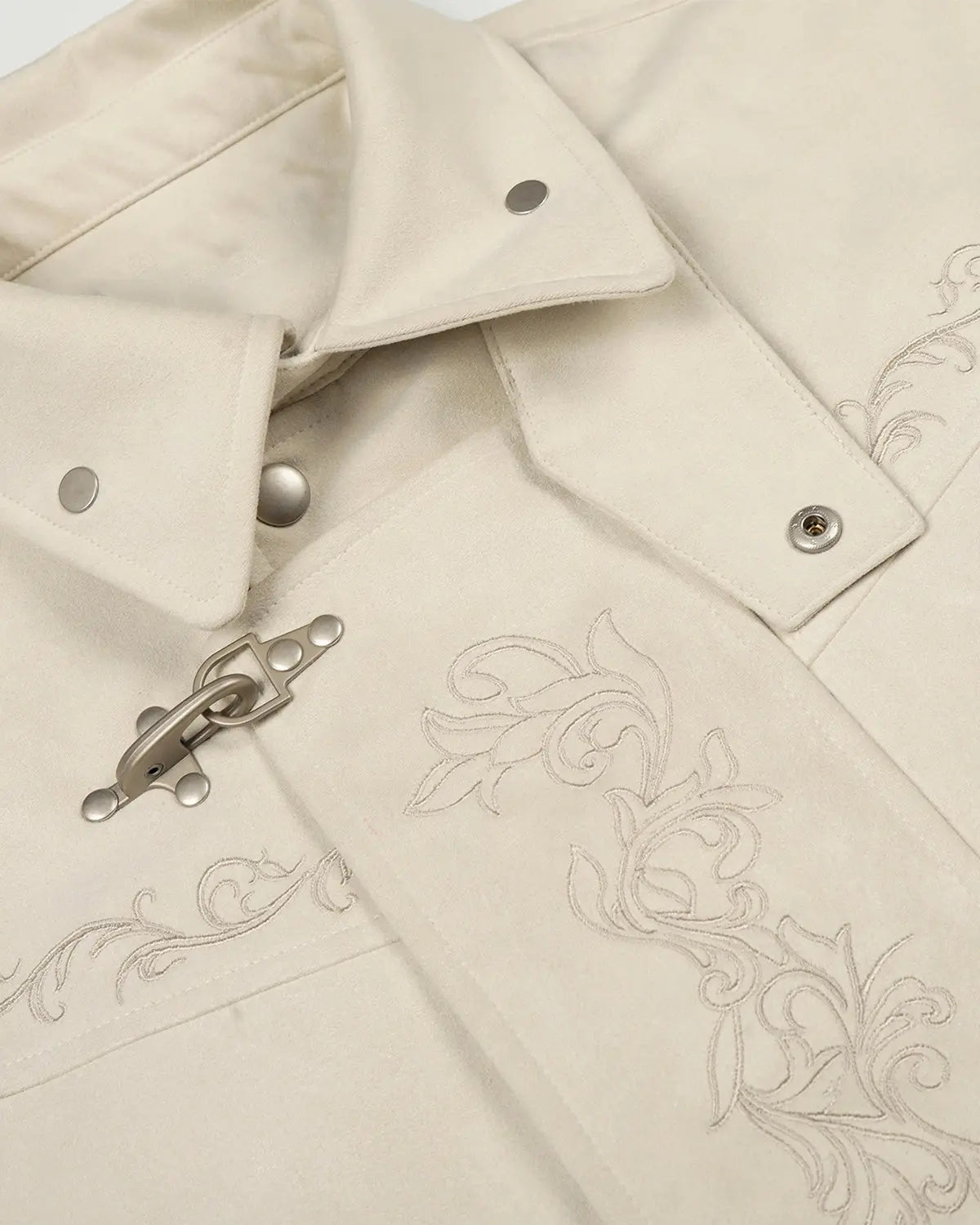 Embroidery Jacquard Cropped Clasp Jacket | Inflation Streetwear