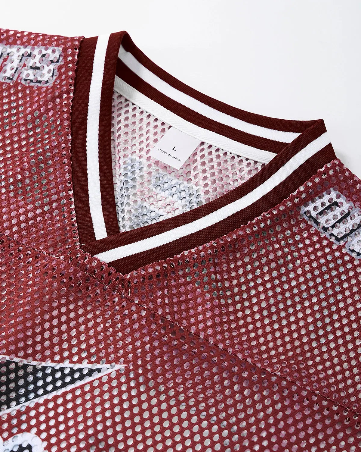 V-neck Graphic Mesh Jersey | Inflation Streetwear
