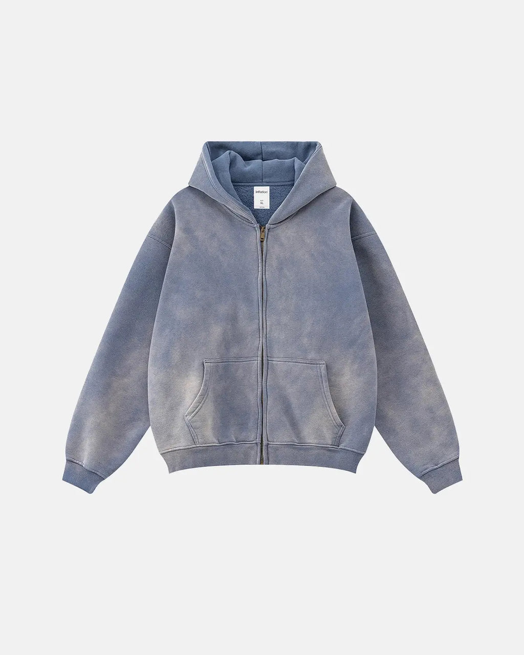 Acid Washed Zip Up Hoodies | Inflation Streetwear
