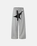 Star Patch Baggy Wide-Leg Sweatpants | Inflation Streetwear