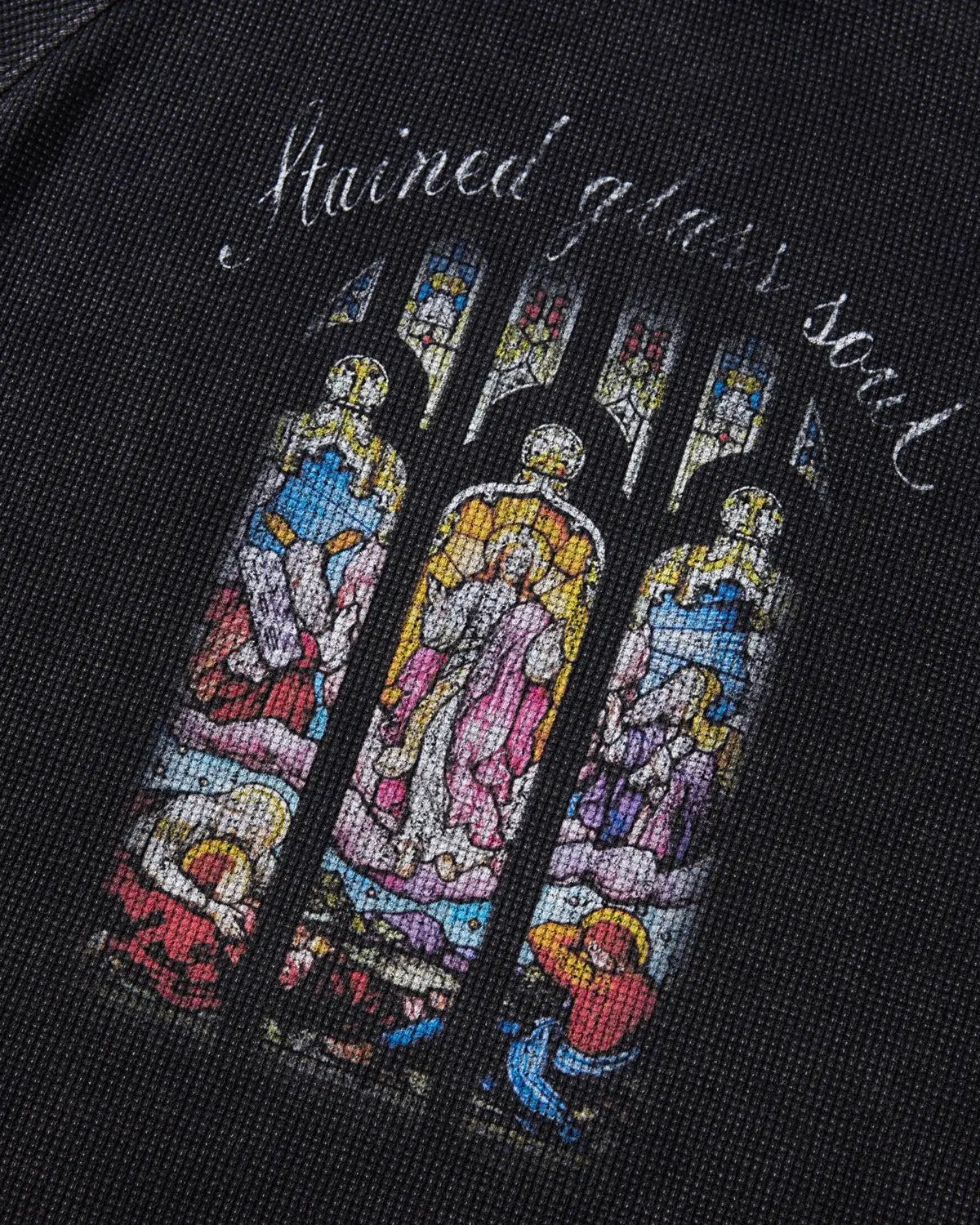 Washed Graphic Boxy Waffle T-Shirt | Inflation Streetwear