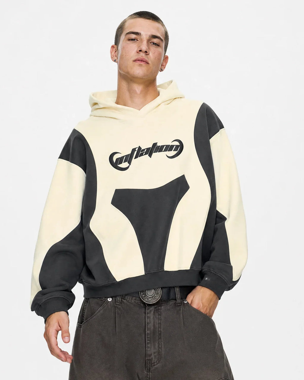 Patchwork Puff Print Hoodies | Inflation Streetwear