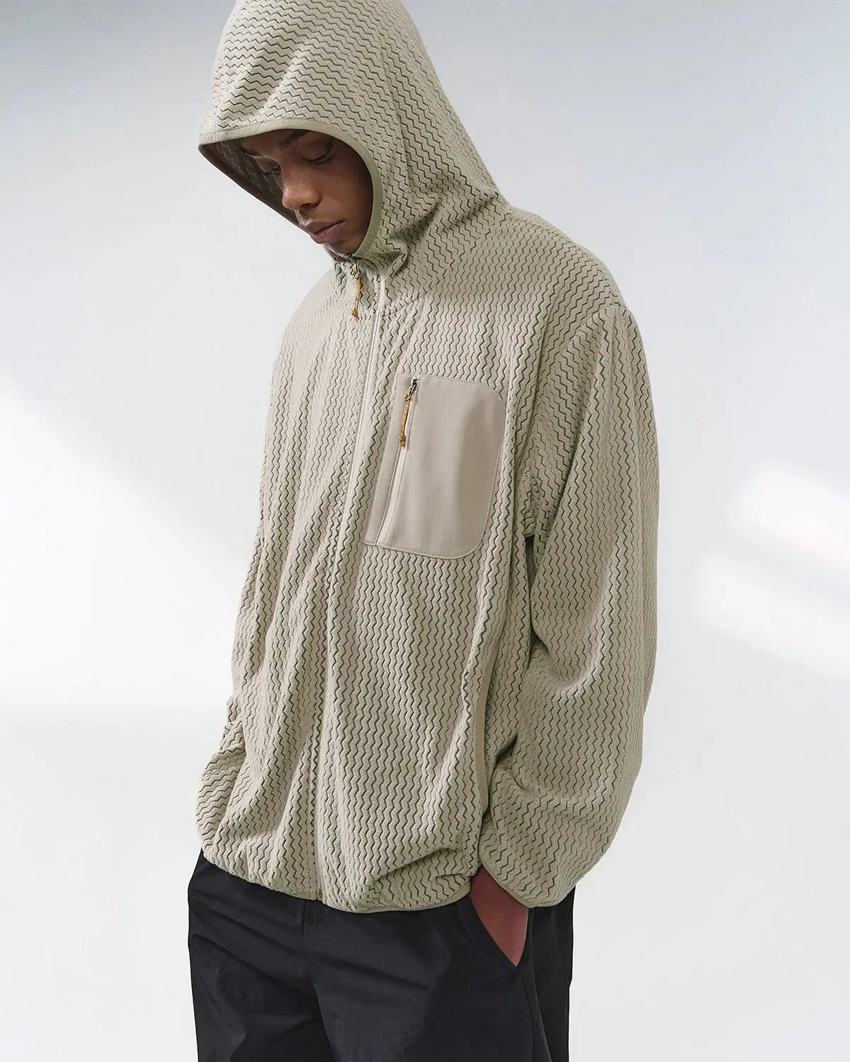Lightweight Wave Fleece Zip Up Jacket | Inflation Streetwear