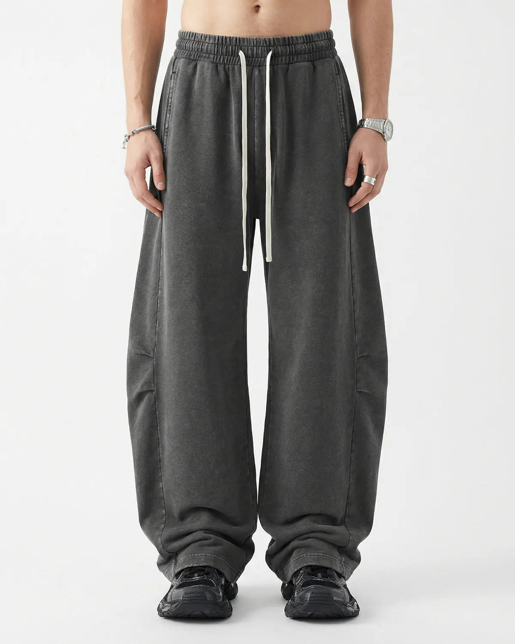 Distressed Acid Washed Barrel Sweatpant | Inflation Streetwear