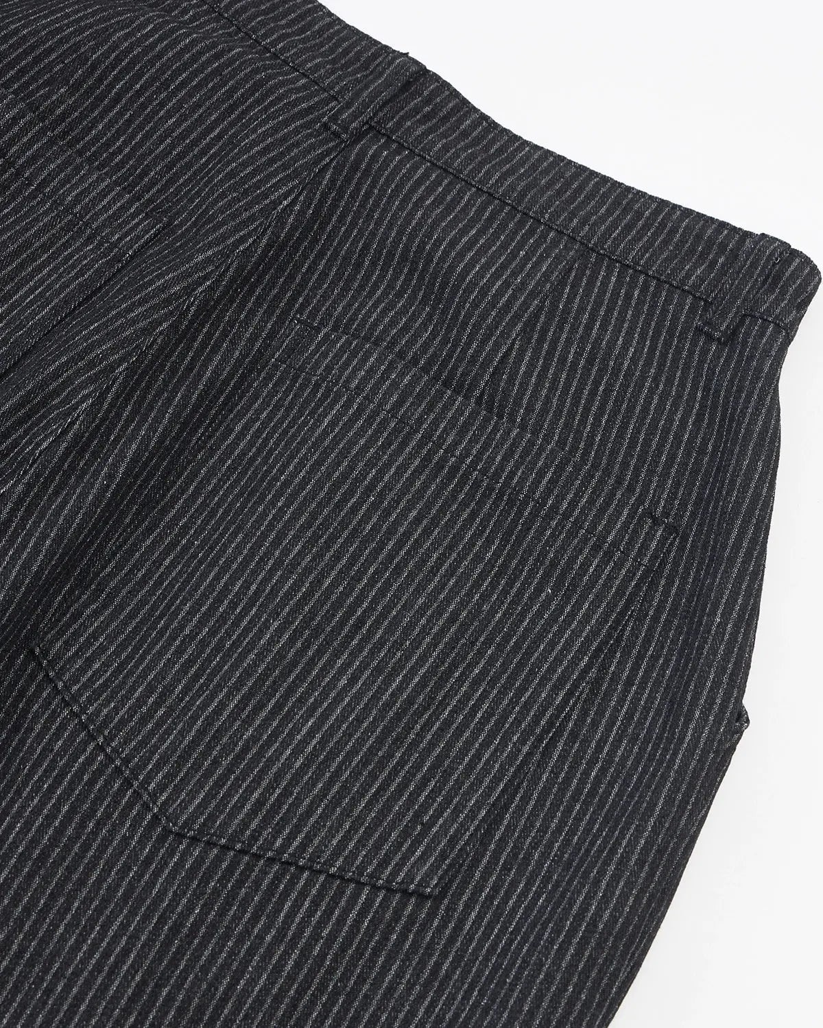 Vintage Pinstripe Pleated Barrel Jeans | Inflation Streetwear