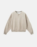 Boxy Fit Henley Collar Sweatshirt | Inflation Streetwear