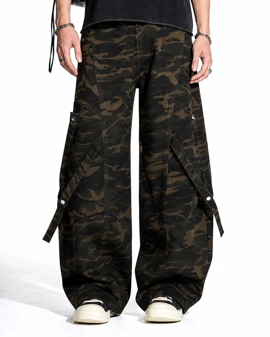 Multi-Pockets Barrel Camouflage Cargo Pants | Inflation Streetwear
