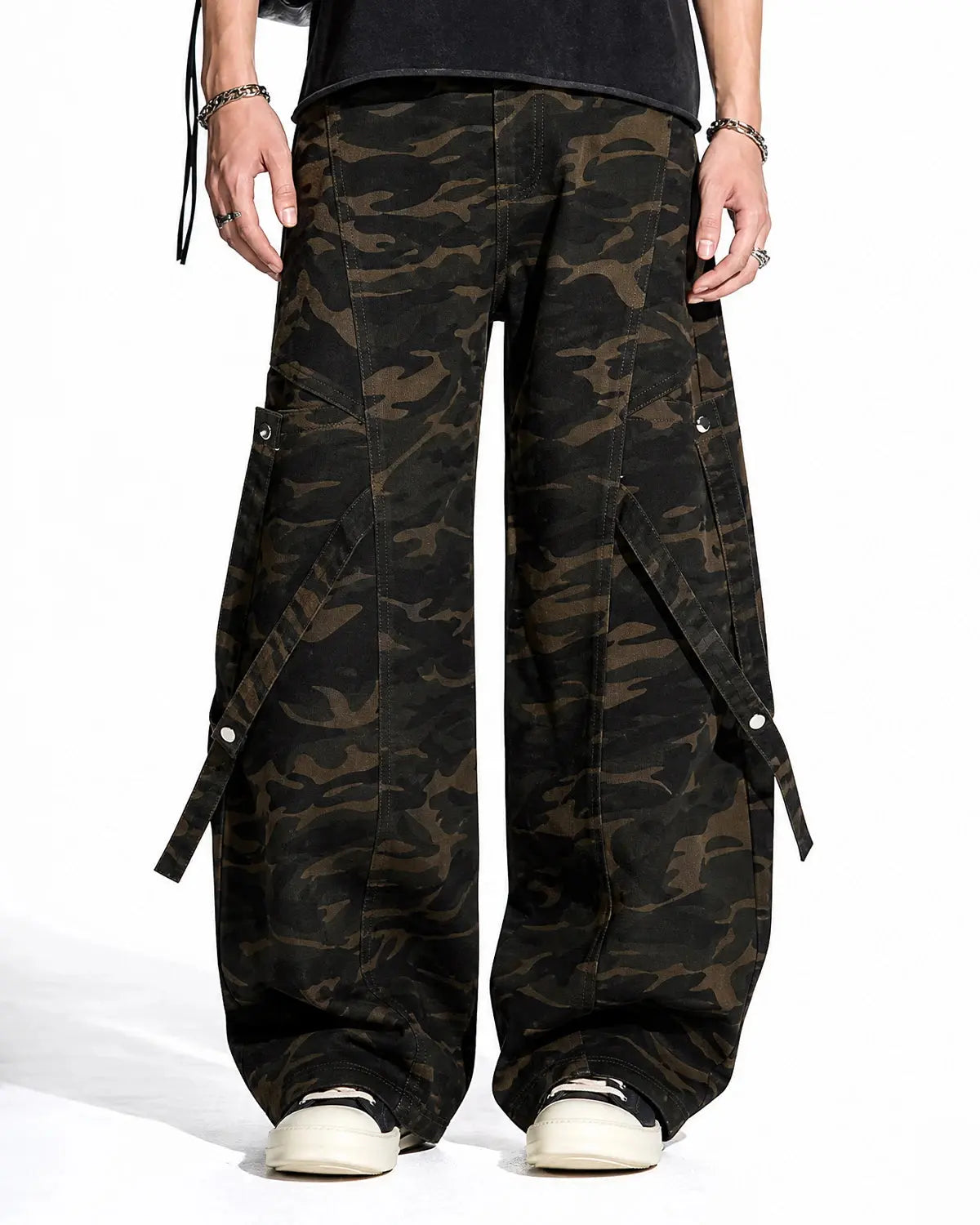 Multi-Pockets Barrel Camouflage Cargo Pants | Inflation Streetwear