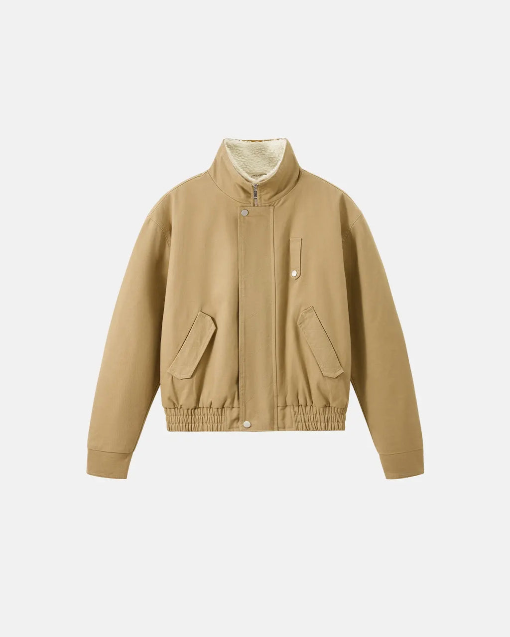 Faux Shearling Lining Lambswool Jacket | Inflation Streetwear