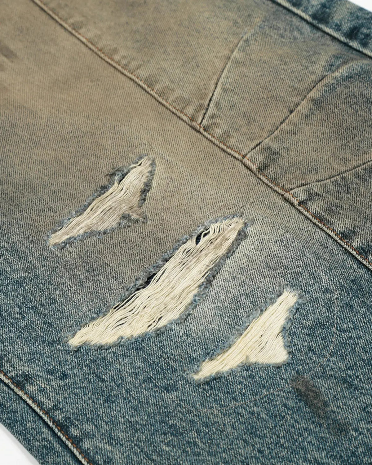 Distressed Dirty Wash Barrel Jeans | Inflation Streetwear