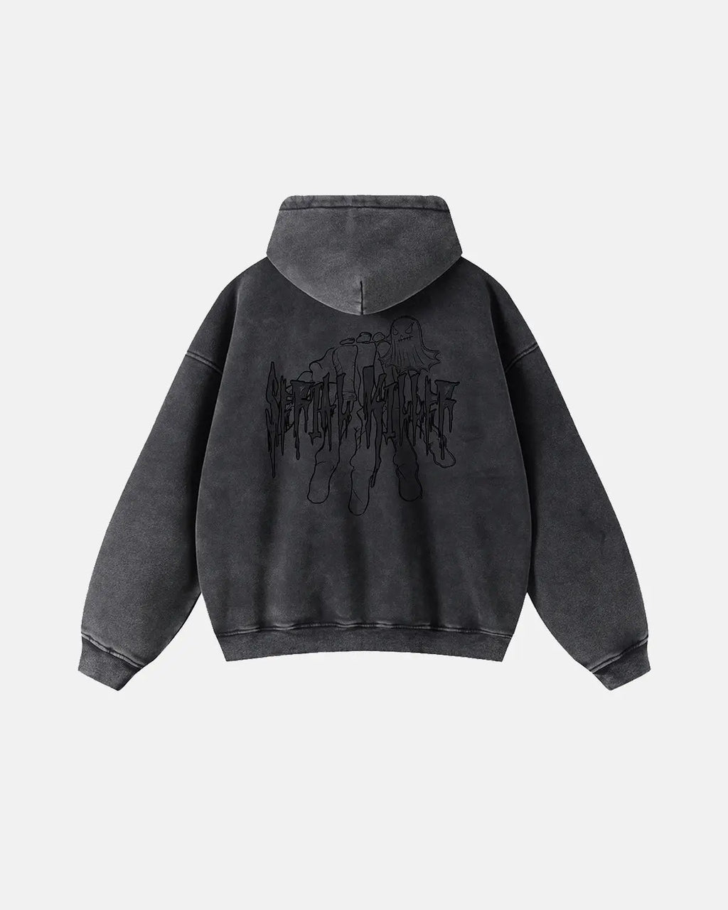Gothic Acid Wash Zip Up Hoodies | Inflation Streetwear