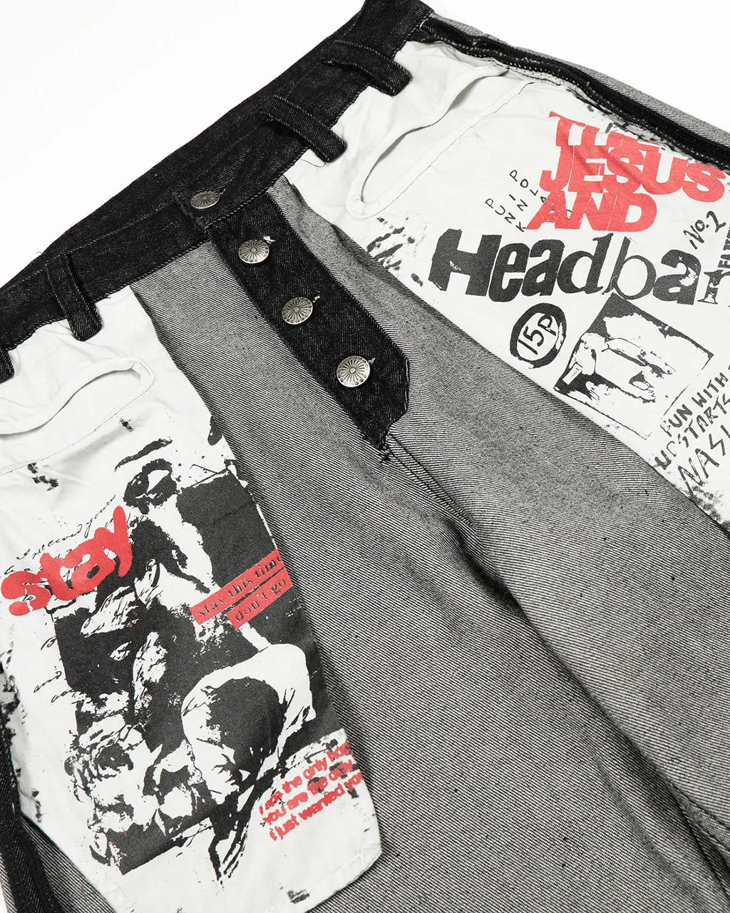 Distressed Reverse Design Baggy Jeans | Inflation Streetwear