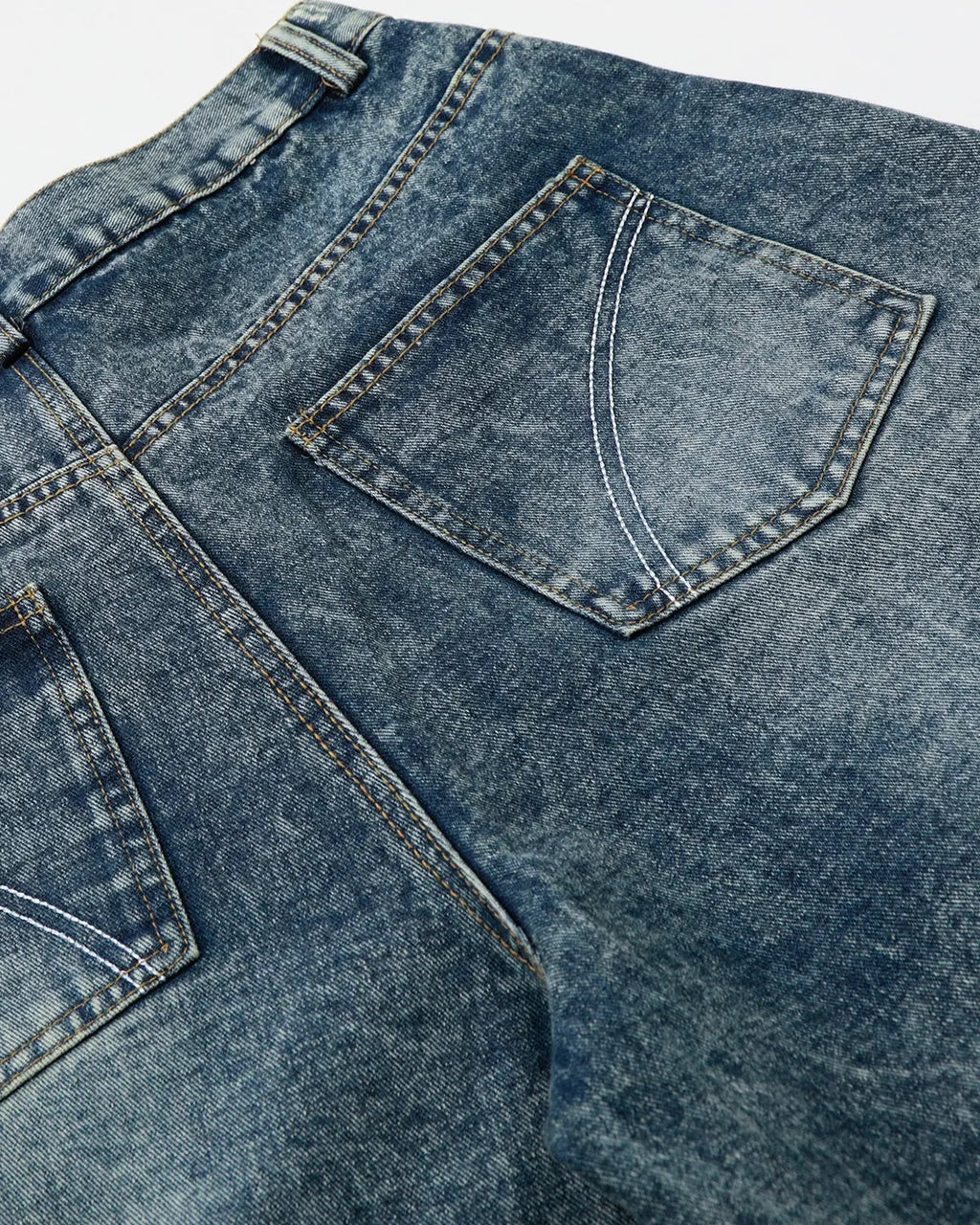 Studded Washed Long Baggy Jorts | Inflation Streetwear
