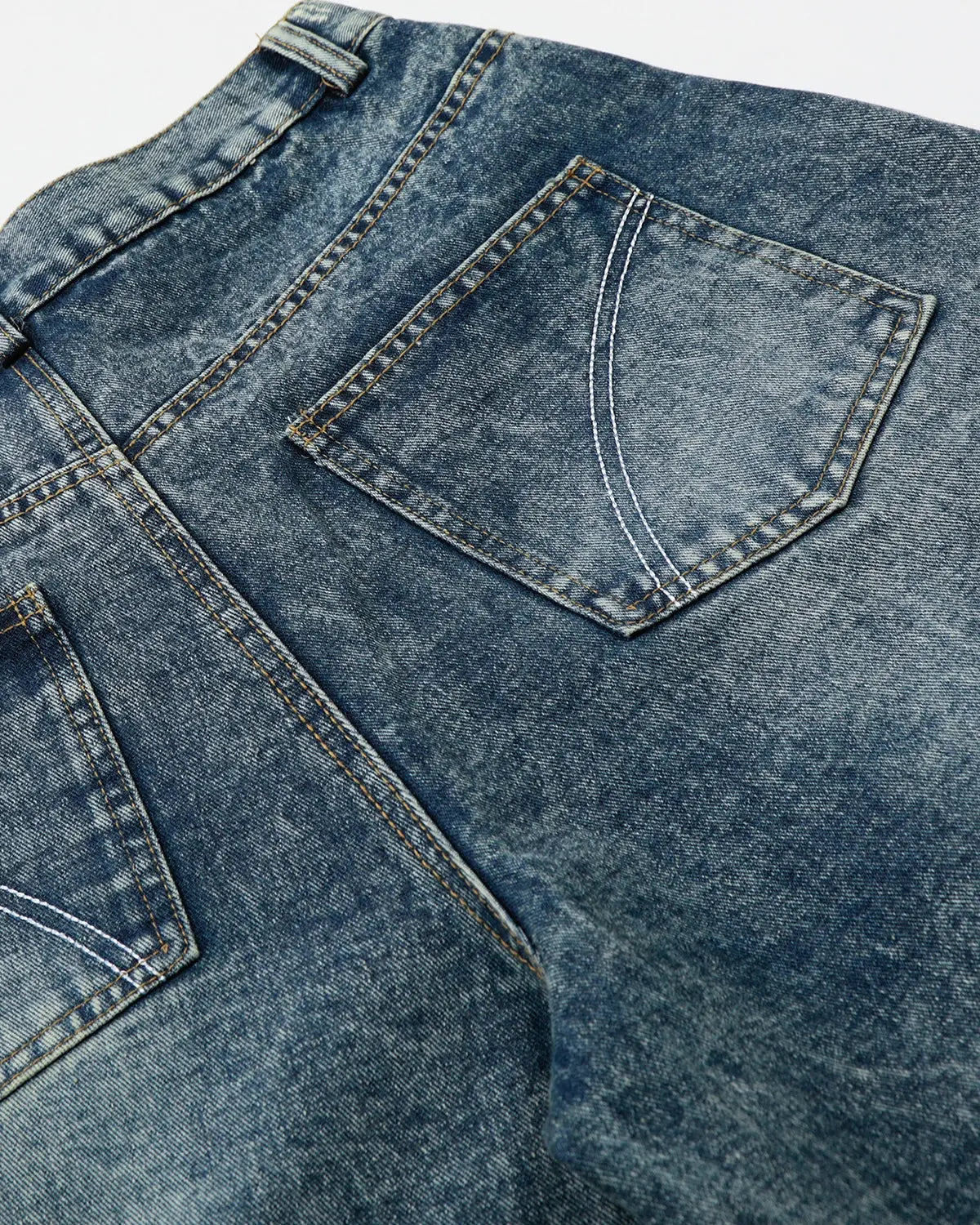 Studded Washed Long Baggy Jorts | Inflation Streetwear