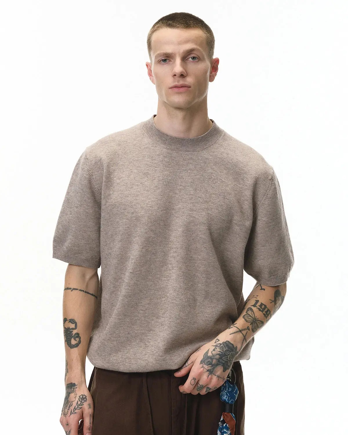 Knitwear Short-sleeved Crewneck Sweater | Inflation Streetwear