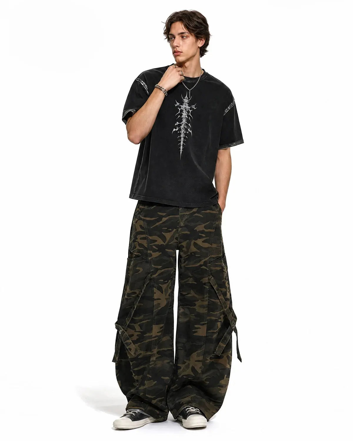 Multi-Pockets Barrel Camouflage Cargo Pants | Inflation Streetwear