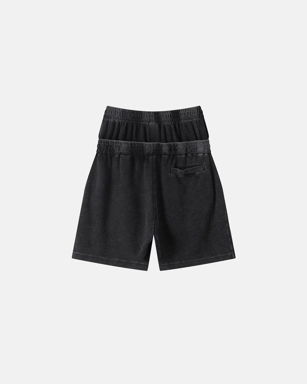 Double Waist Acid Wash Waffle Shorts | Inflation Streetwear