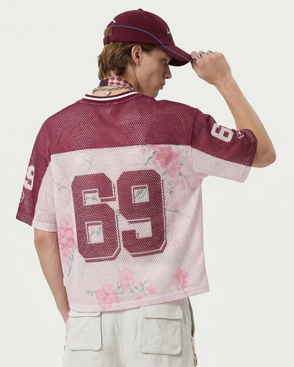 Floral Digital Print Mesh Jersey | Inflation Streetwear