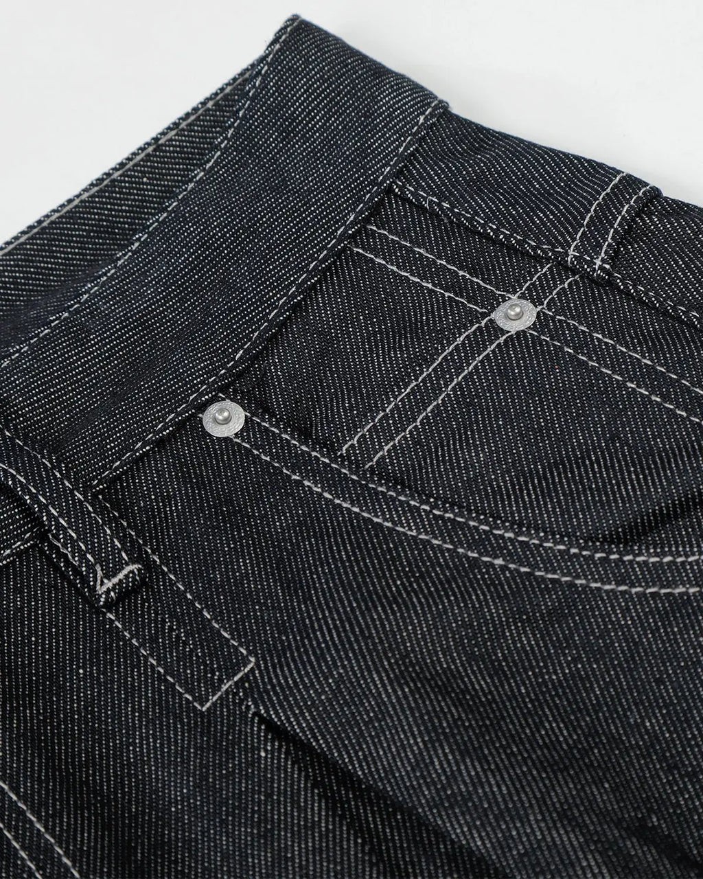 Contrast Stitching Raw Baggy Jeans | Inflation Streetwear