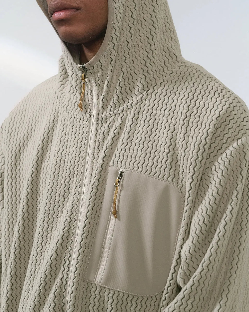 Lightweight Wave Fleece Zip Up Jacket | Inflation Streetwear