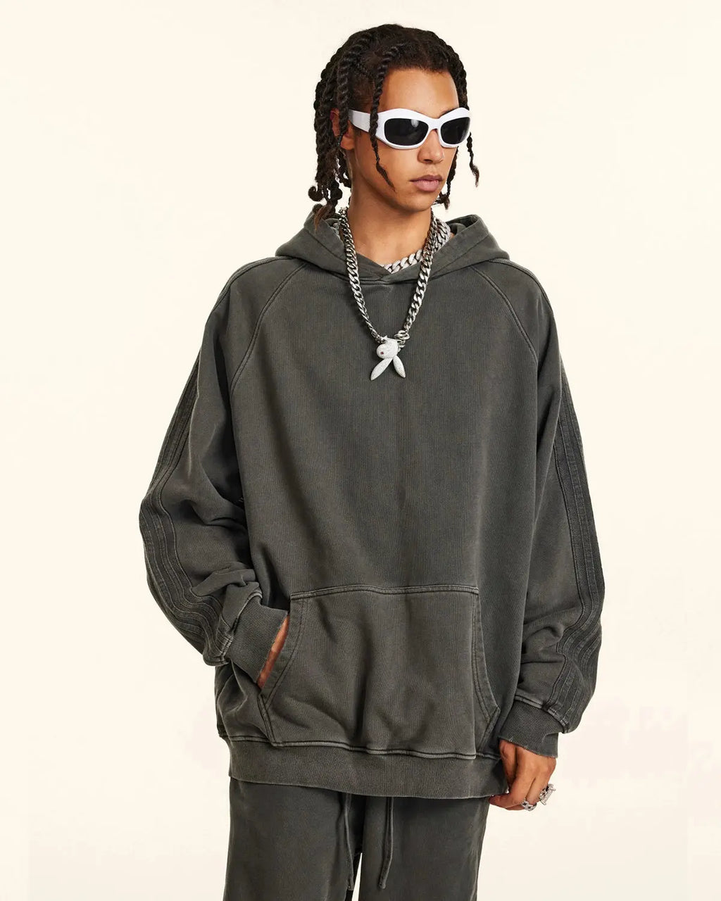Frayed Seam Acid Wash Hoodies | Inflation Streetwear