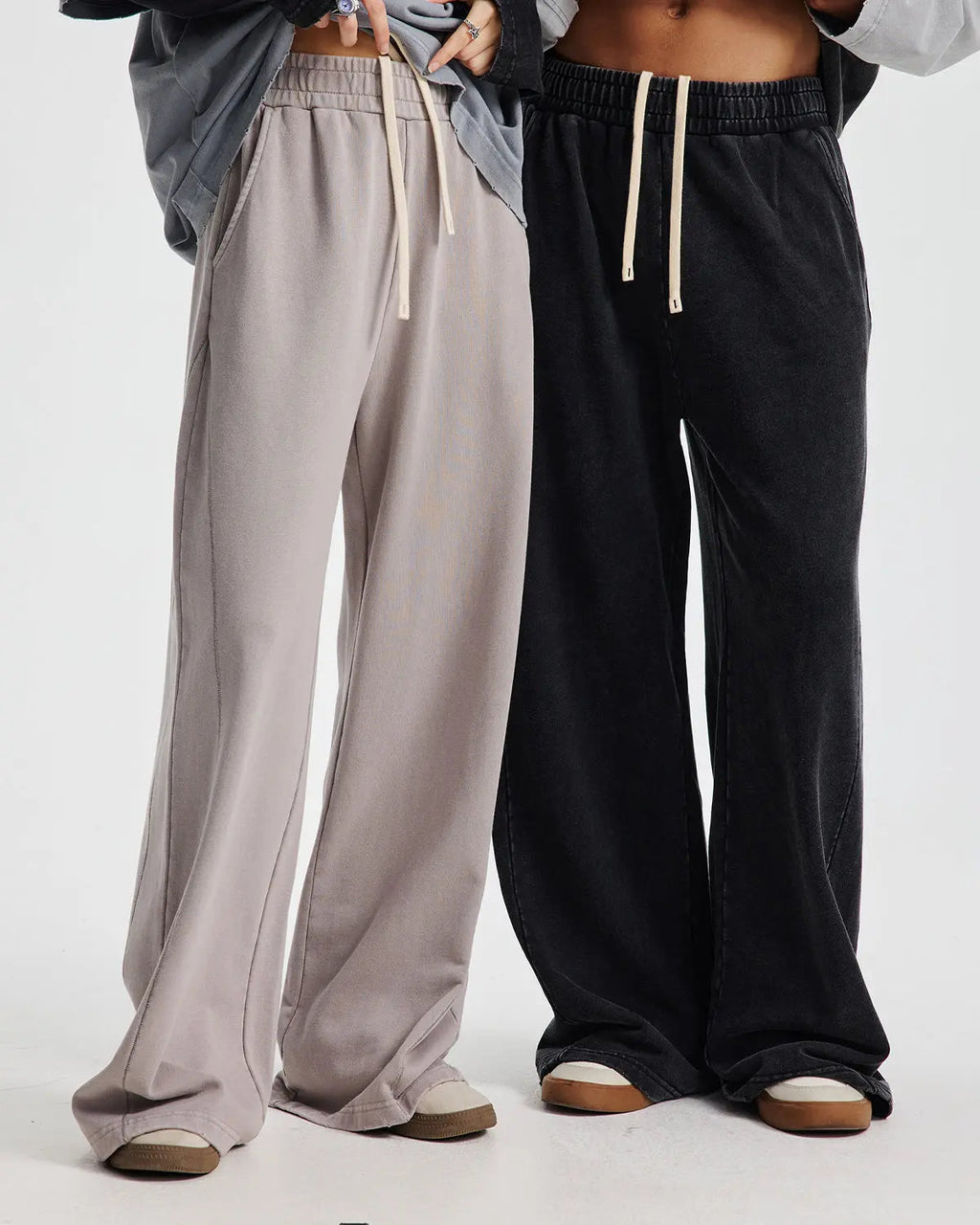 Acid Wash Stitching Straight Leg Sweatpant | Inflation Streetwear