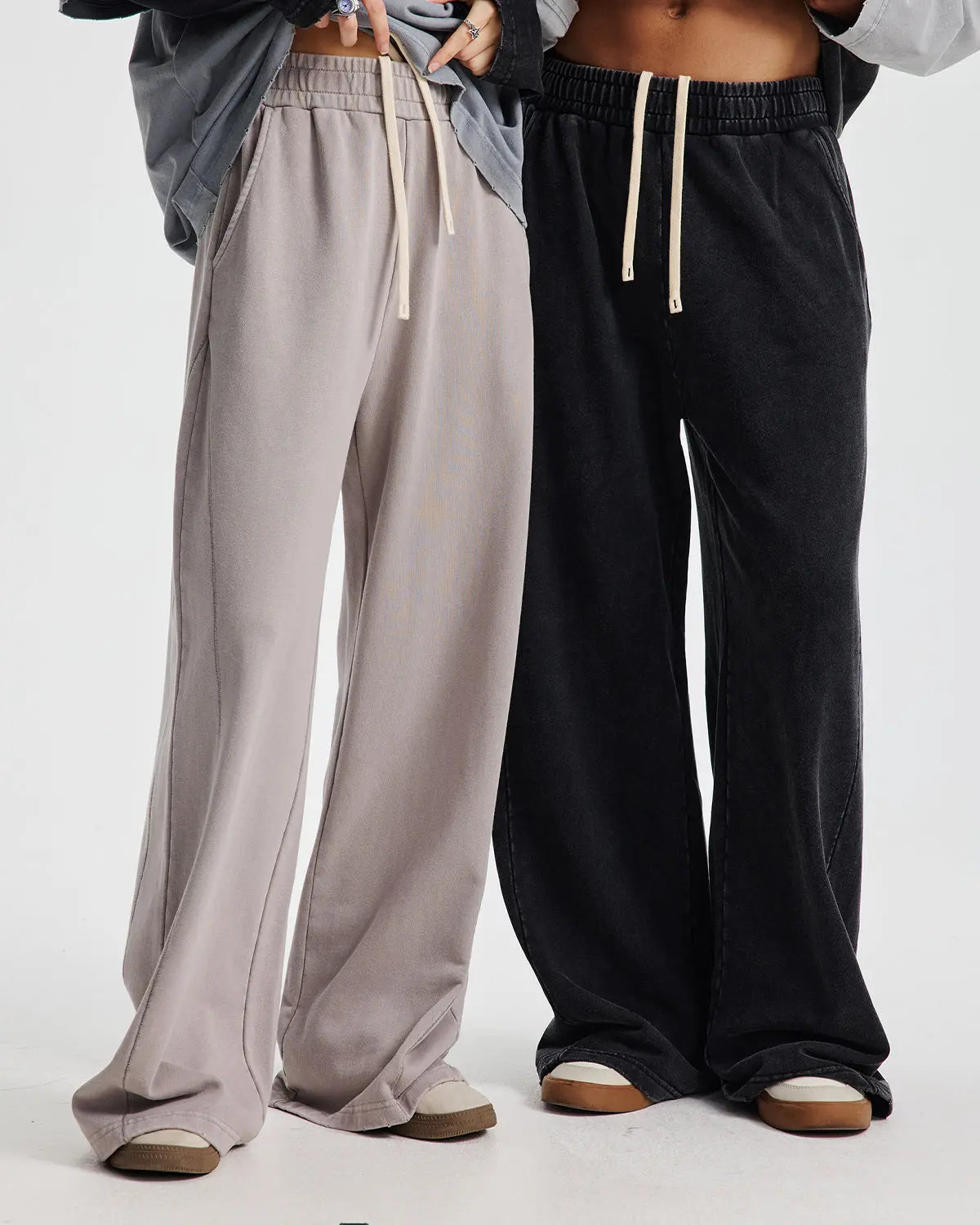 Acid Wash Stitching Straight Leg Sweatpant | Inflation Streetwear