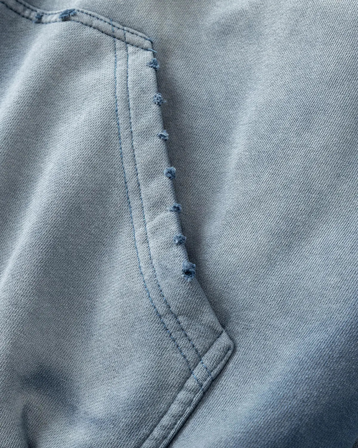 Blue Distressed Acid Wash Zip Up Hoodies | Inflation Streetwear