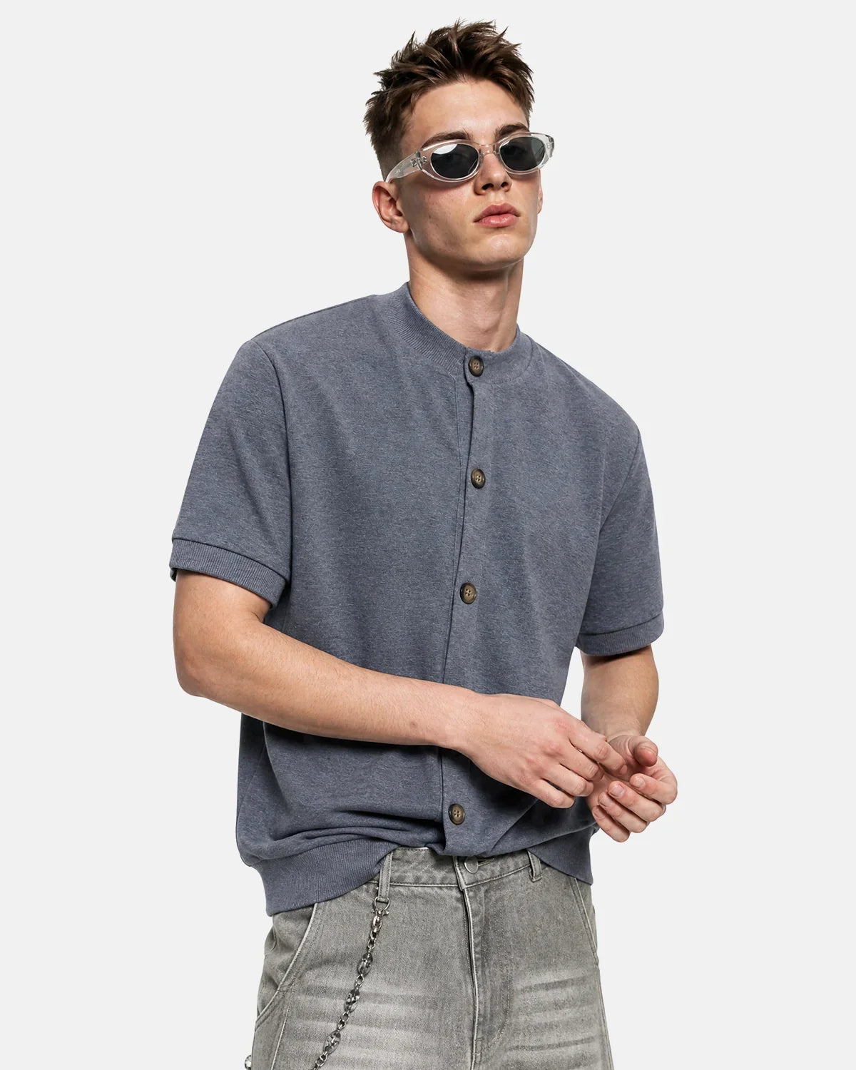 Old Money Short Sleeve Button Cardigan | Inflation Streetwear