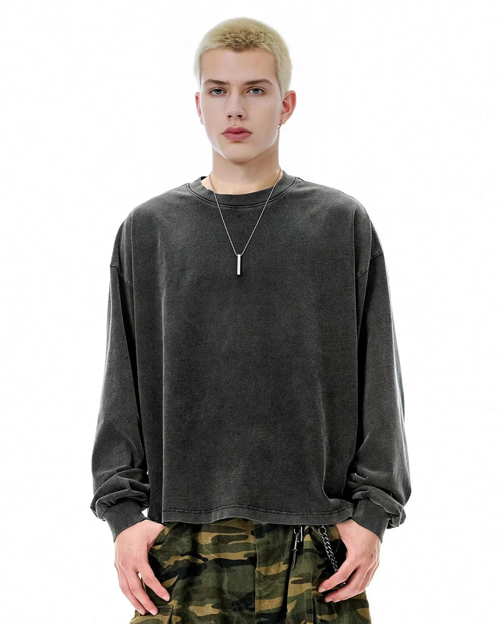 Distressed Washed Long Sleeve Tees | Inflation Streetwear