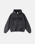Gothic Acid Wash Zip Up Hoodies | Inflation Streetwear