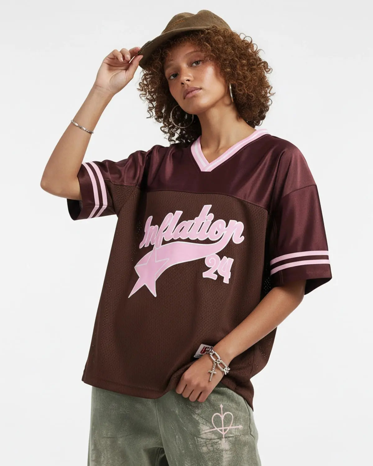 Mesh Patachwork Printing Jersey | Inflation Streetwear
