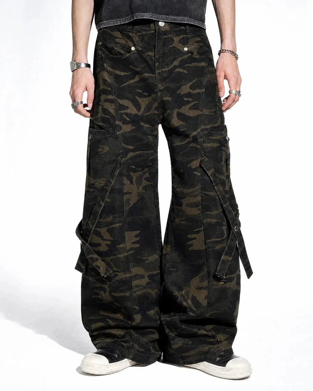 Multi-Pockets Barrel Camouflage Cargo Pants | Inflation Streetwear